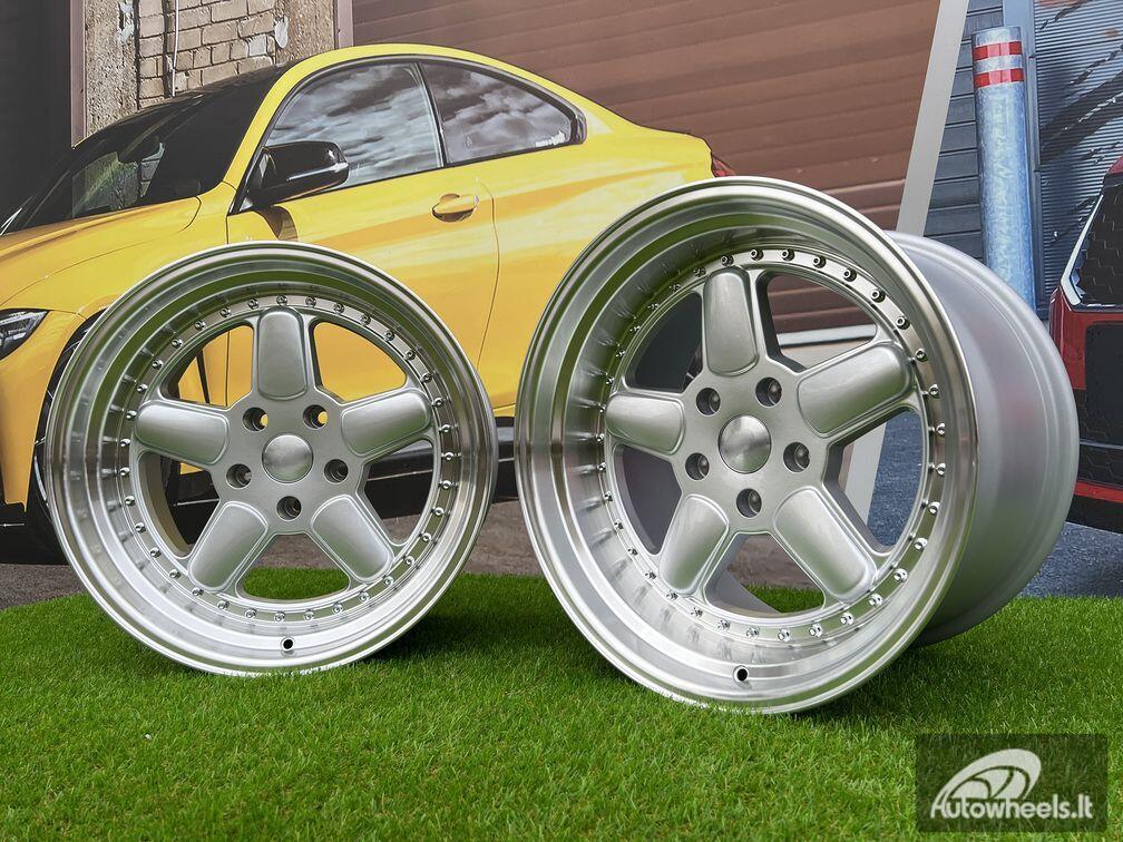 Ratlankis BMW AC Schnitzer Style 18X9.5 5X120 ET20 74.1 Silver and polished lip
