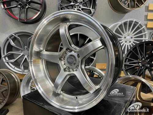 Ratlankis JDM Work Concept Style 18X9.5 5X114.3 ET22 73.1 Hyper black machined lip