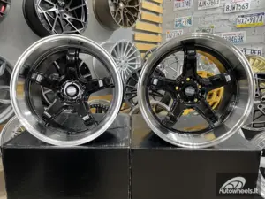 Ratlankis JDM Work Concept Style 18X9.5 5X114.3 ET22 73.1 Black with machined lip