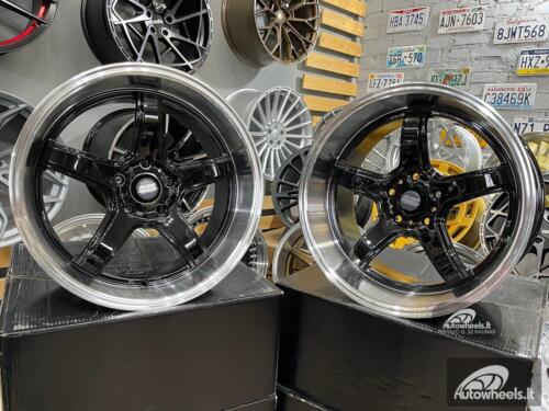 Ratlankis JDM Work Concept Style 18X9.5 5X114.3 ET22 73.1 Black with machined lip