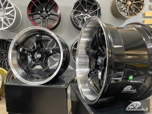 Ratlankis JDM Work Concept Style 18X9.5 5X114.3 ET22 73.1 Black with machined lip