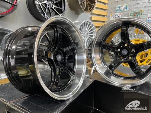 Ratlankis JDM Work Concept Style 18X9.5 5X114.3 ET22 73.1 Black with machined lip