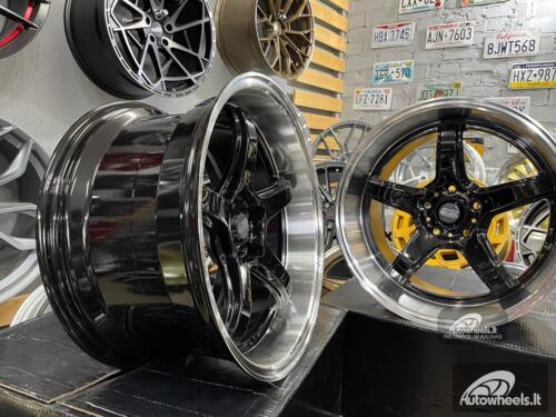 Ratlankis JDM Work Concept Style 18X9.5 5X114.3 ET22 73.1 Black with machined lip