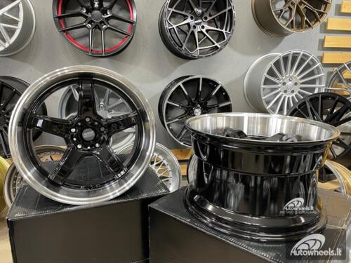 Ratlankis JDM Work Concept Style 18X9.5 5X114.3 ET22 73.1 Black with machined lip