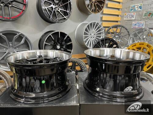 Ratlankis JDM Work Concept Style 18X9.5 5X114.3 ET22 73.1 Black with machined lip