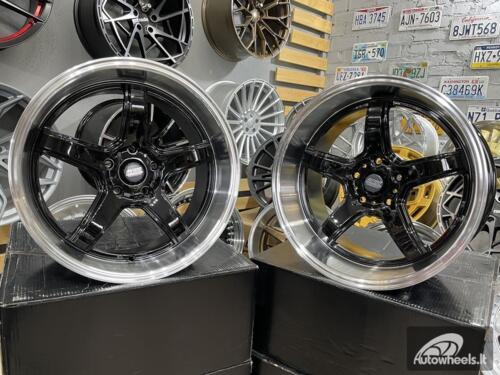 Ratlankis JDM Work Concept Style 18X9.5 5X114.3 ET22 73.1 Black with machined lip