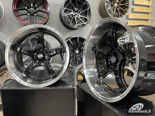 Ratlankis JDM Work Concept Style 18X9.5 5X114.3 ET22 73.1 Black with machined lip