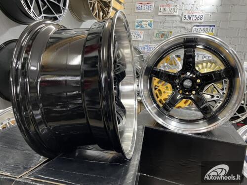 Ratlankis JDM Work Concept Style 18X9.5 5X114.3 ET22 73.1 Black with machined lip