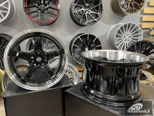 Ratlankis JDM Work Concept Style 18X9.5 5X114.3 ET22 73.1 Black with machined lip