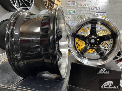 Ratlankis JDM Work Concept Style 18X10.5 5X114.3 ET18 73.1 Black with machined lip