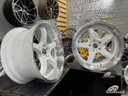 Ratlankis JDM Work Concept Style 18X9.5 5X114.3 ET22 73.1 White with machined lip