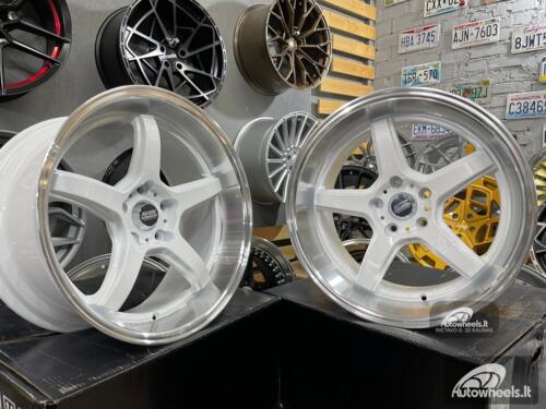 Ratlankis JDM Work Concept Style 18X9.5 5X114.3 ET22 73.1 White with machined lip