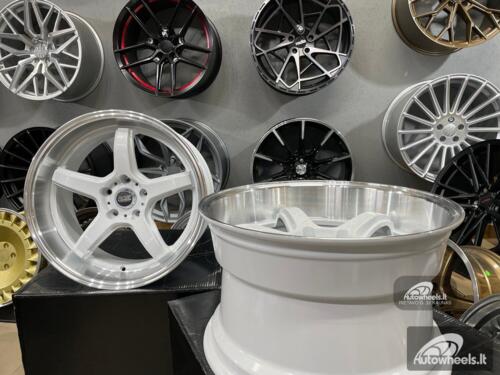 Ratlankis JDM Work Concept Style 18X9.5 5X114.3 ET22 73.1 White with machined lip