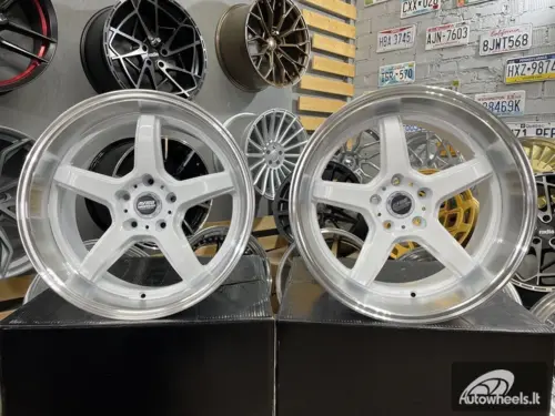 Ratlankis JDM Work Concept Style 18X9.5 5X114.3 ET22 73.1 White with machined lip