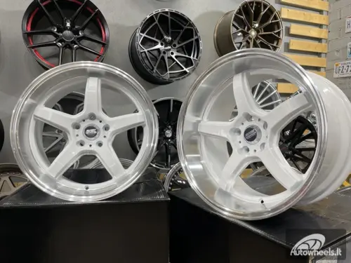 Ratlankis JDM Work Concept Style 18X9.5 5X114.3 ET22 73.1 White with machined lip