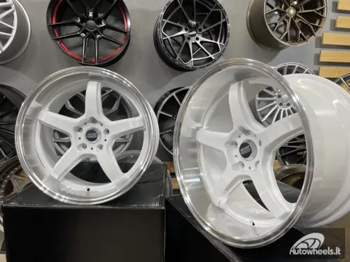 Ratlankis JDM Work Concept Style 18X9.5 5X114.3 ET22 73.1 White with machined lip