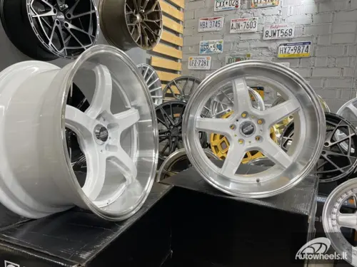 Ratlankis JDM Work Concept Style 18X9.5 5X114.3 ET22 73.1 White with machined lip