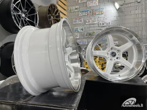 Ratlankis JDM Work Concept Style 18X9.5 5X114.3 ET22 73.1 White with machined lip
