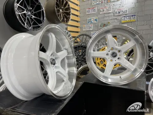 Ratlankis JDM Work Concept Style 18X9.5 5X114.3 ET22 73.1 White with machined lip