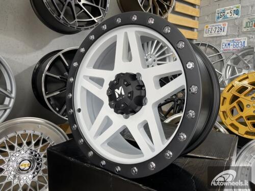 Ratlankis Gladiator 4x4 Off Road 17X7.5J 5X127 ET10 71.5 Matt black with white face