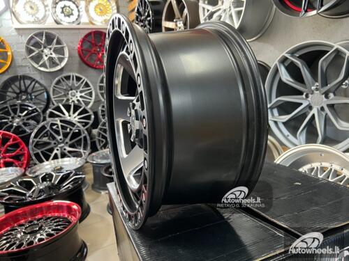 Ratlankis Kogos 4x4 Off road 17X8J 6X139.7 ET-15 100.1 Matt black with milling windows and dots