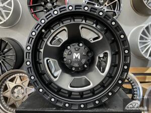Ratlankis Kogos 4x4 Off road | R17X8J 6X139.7 ET-15 100.1 Matt black with milling windows and dots