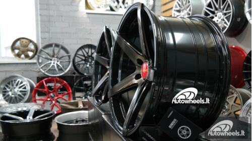 Ratlankis Woodbell Style | R19X10J 5X112 ET25 66.6 Black with face machined and black oil face