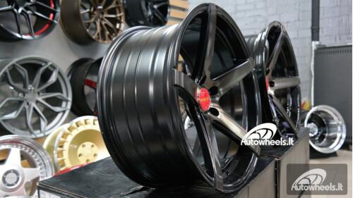 Ratlankis Woodbell Style | R19X10J 5X112 ET25 66.6 Black with face machined and black oil face