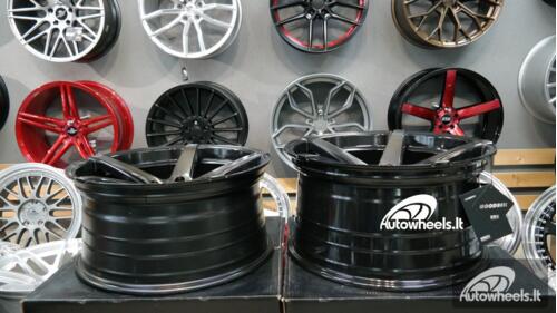 Ratlankis Woodbell Style | R19X10J 5X112 ET25 66.6 Black with face machined and black oil face