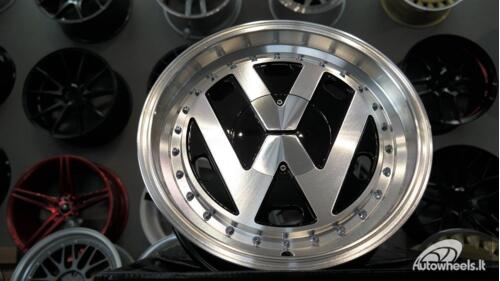 Ratlankis VW Classic Style Black polished 15X6.5J 4X100 ET30 57.1 Black machine face