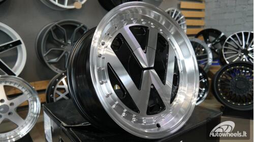 Ratlankis VW Classic Style Black polished 15X6.5J 4X100 ET30 57.1 Black machine face