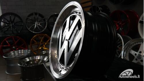 Ratlankis VW Classic Style Black polished 15X6.5J 4X100 ET30 57.1 Black machine face