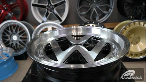 Ratlankis VW Classic Style Black polished 15X6.5J 4X100 ET30 57.1 Black machine face