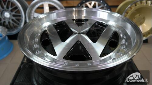Ratlankis VW Classic Style Black polished 15X6.5J 4X100 ET30 57.1 Black machine face