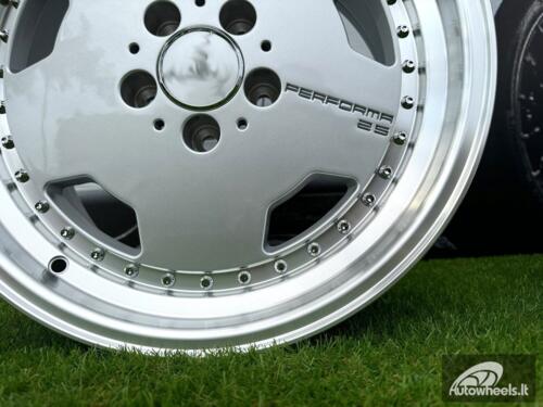 Ratlankis Mercedes AMG Aero 3 style Monoblock Performa25 18X8J 5X112 ET35 66.6 Silver with machined lip