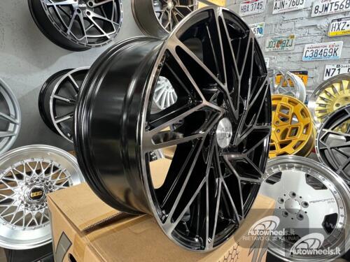 Ratlankis Spiked Ford Transit 1150KG 18X8J 5X160 ET50 65.1 Gloss black with polished face