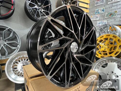 Ratlankis Spiked Ford Transit 1150KG 18X8J 5X160 ET50 65.1 Gloss black with polished face