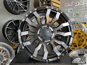 Ratlankis 4x4 Rock Off Road 18X9J 6X139.7 ET10 106.1 Matt black with machined face with milling windows and dots