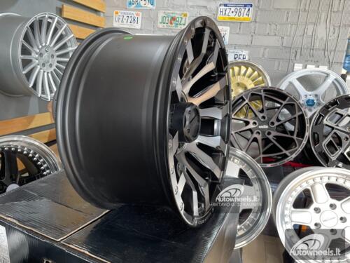 Ratlankis 4x4 Rock Off Road 18X9J 6X139.7 ET10 106.1 Matt black with machined face with milling windows and dots