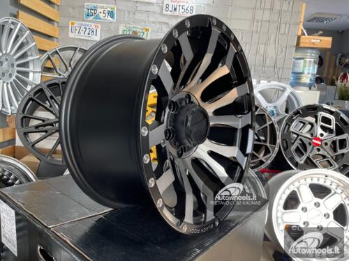 Ratlankis 4x4 Rock Off Road 18X9J 6X139.7 ET10 106.1 Matt black with machined face with milling windows and dots