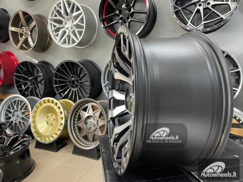 Ratlankis 4x4 Rock Off Road 18X9J 6X139.7 ET10 106.1 Matt black with machined face with milling windows and dots