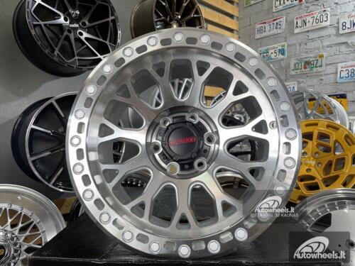 Ratlankis Expedition 4x4 Style 17X9J 6X135 ET0 87.1 Silver machined face