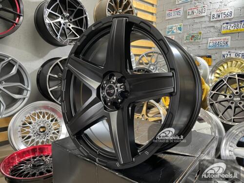 Ratlankis Dakota PDW 4x4, 20X8.5J 6X114.3 ET12 66.1 Black half matt, for Nissan Navara, Pathfinder, Mercedes X