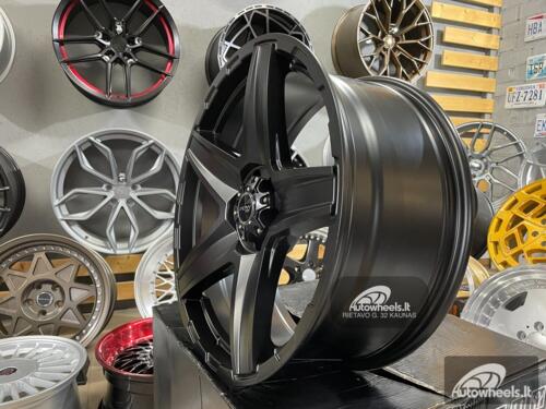 Ratlankis Dakota PDW 4x4, 20X8.5J 6X114.3 ET12 66.1 Black half matt, for Nissan Navara, Pathfinder, Mercedes X