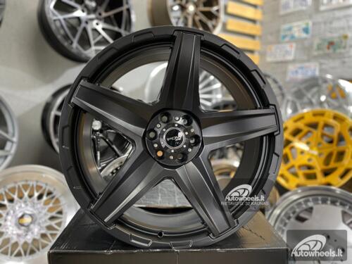 Ratlankis Dakota PDW 4x4, 20X8.5J 6X114.3 ET12 66.1 Black half matt, for Nissan Navara, Pathfinder, Mercedes X