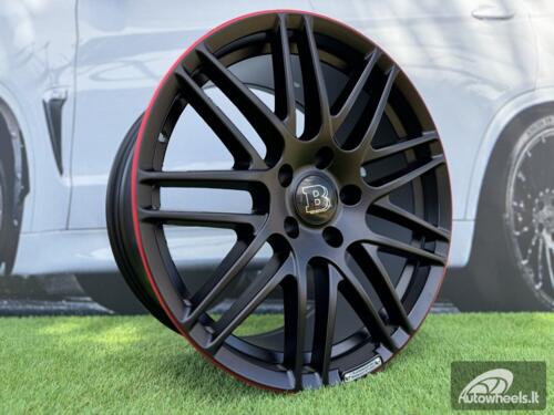 Ratlankis R20x9.5  5X130  ET  33  84.1  8102  Black Half Matt+Red Lip (BLHMRL)  For MER  (K3)  (STYLE BRABUS )