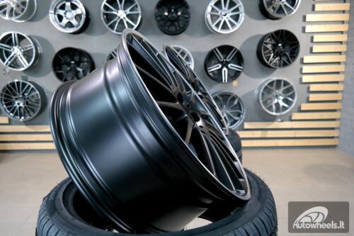 Ratlankis R19x8  5X112  ET  45  66.6  A1020  Black Half Matt+Polished Lip (BLHMPL)  For MER  (P)  (Rear+Front)