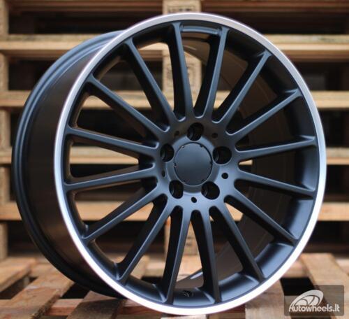Ratlankis R19x8  5X112  ET  45  66.6  A1020  Black Half Matt+Polished Lip (BLHMPL)  For MER  (P)  (Rear+Front)