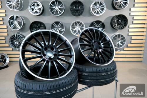 Ratlankis R19x9  5X112  ET  54  66.6  A1020  Black Half Matt+Polished Lip (BLHMPL)  For MER  (Z1+P)  (Rear+Front)