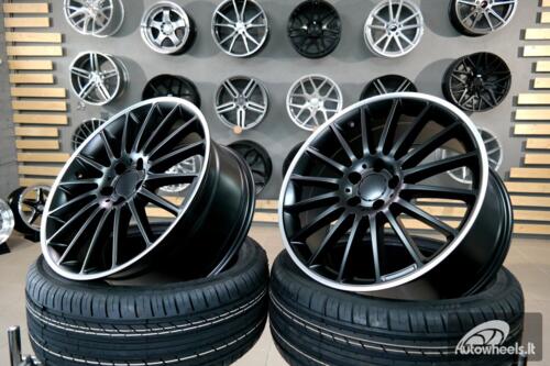 Ratlankis R19x9  5X112  ET  54  66.6  A1020  Black Half Matt+Polished Lip (BLHMPL)  For MER  (Z1+P)  (Rear+Front)